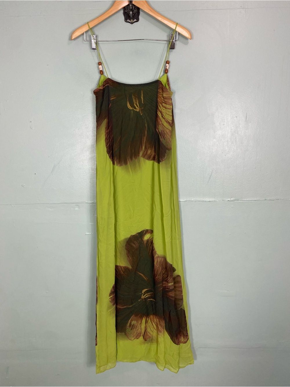 Anthropologie Summer Away Brava Maxi‎ Dress Green Floral Maxi Sundress XS - Picture 6 of 10